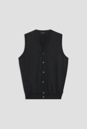 Gilet in pura lana pettinata ESSENTIAL - Ferrante | img vers.300x/