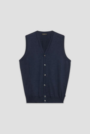 Gilet in pura lana pettinata ESSENTIAL - Ferrante | img vers.300x/
