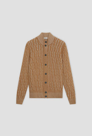 Giacca vanisè a trecce in misto cashmere ROYAL RED - Ferrante | img vers.300x/