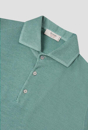 Polo con collo sartoriale in lana e seta ROYAL RED - Ferrante | img vers.300x/