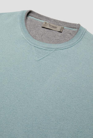 Felpa in maglia girocollo in lana cardata ESSENTIAL - Ferrante | img vers.300x/