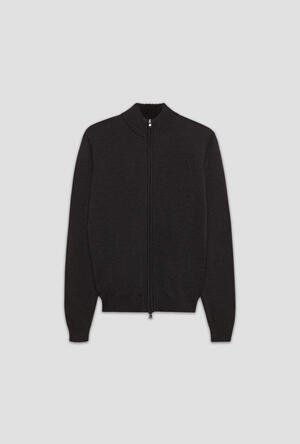 Giacca full zip in lana merino pettinata ESSENTIAL - Ferrante | img vers.300x/