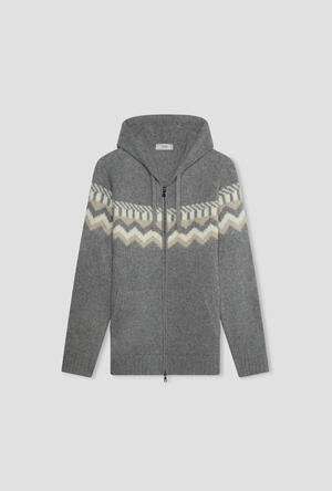 Felpa misto cashmere jaquard ROYAL RED - Ferrante | img vers.300x/