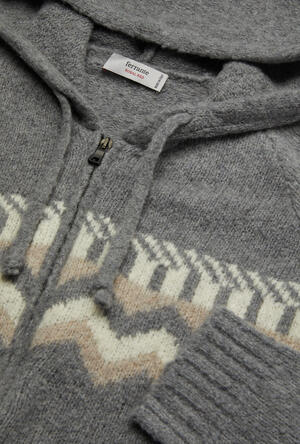 Felpa misto cashmere jaquard ROYAL RED - Ferrante | img vers.300x/