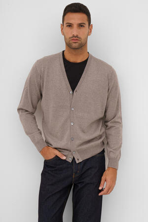 Cardigan in pura lana pettinata ESSENTIAL - Ferrante | img vers.300x/