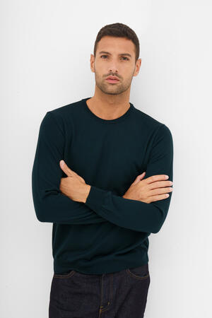 Girocollo in pura lana pettinata ESSENTIAL - Ferrante | img vers.300x/