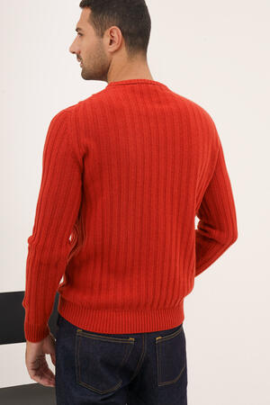 Girocollo in pura lana con lavorazione MAIN - Ferrante | img vers.300x/