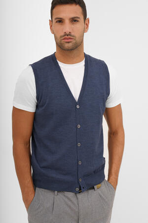 Gilet in pura lana pettinata ESSENTIAL - Ferrante | img vers.300x/