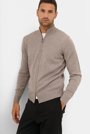 Giacca full zip in lana merino pettinata ESSENTIAL - Ferrante | img vers.300x/