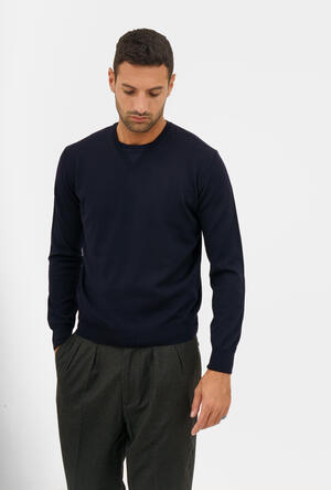 Pullover in pura lana pettinata ESSENTIAL - Ferrante | img vers.300x/