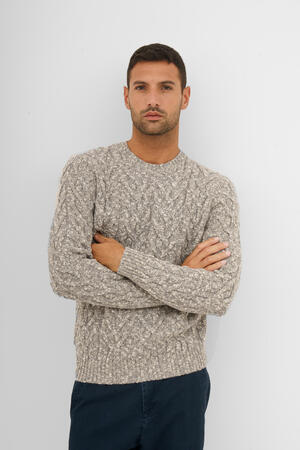 Maglia a trecce in lana e cotone MAIN - Ferrante | img vers.300x/