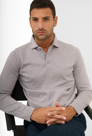 Polo in maglia con collo a camicia ESSENTIAL - Ferrante | img vers.300x/