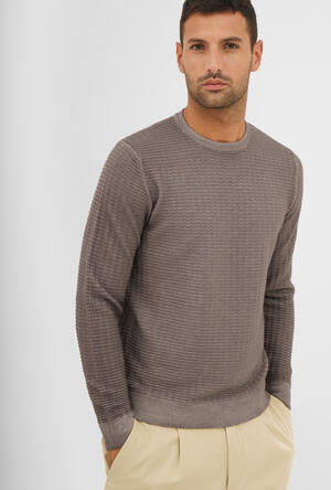 Girocollo con lavorazione tinto in capo MAIN - Ferrante | img vers.300x/