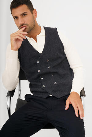 Gilet in maglia jacquard MAIN - Ferrante | img vers.300x/