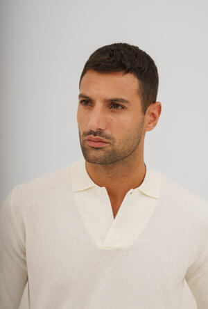 Polo senza bottoni in lana cardata MAIN - Ferrante | img vers.300x/