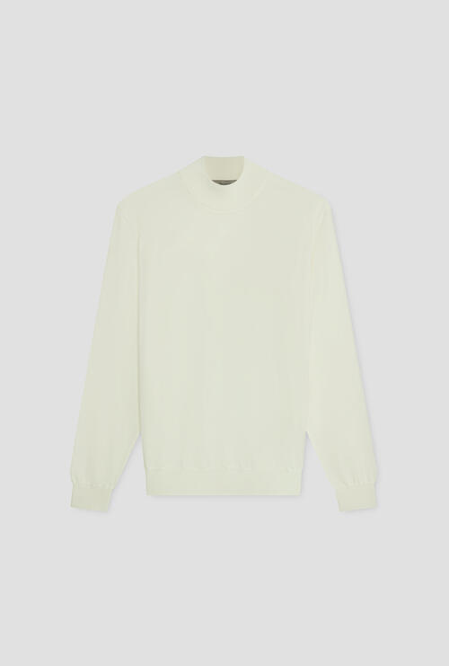 Lupetto in pura lana pettinata Bianco