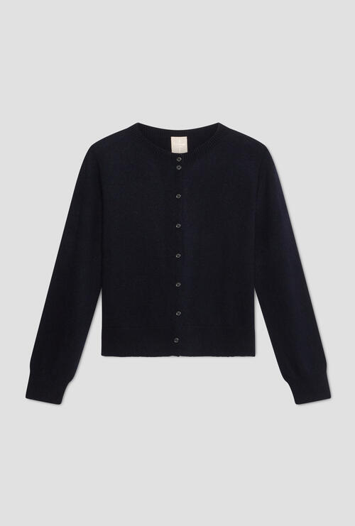 Cardigan in cashmere Blu Navy