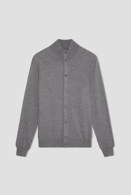 Blusotto in pura lana cardata Grigio caldo