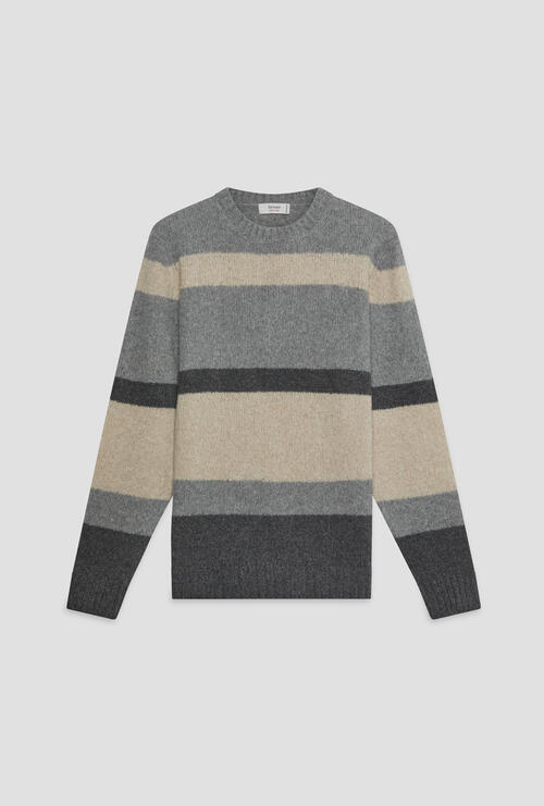 Maxi riga in misto cashmere Grigio