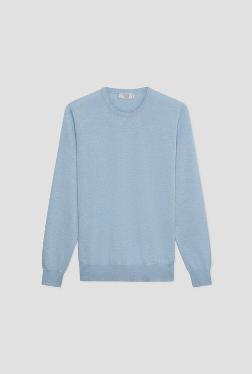 Maglia in puro cashmere Celeste
