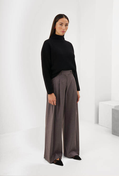 Lupetto in misto cashmere Nero