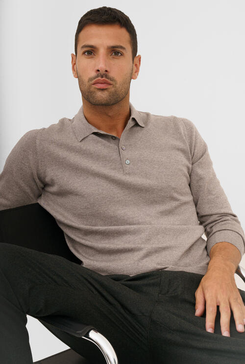 Polo in pura lana pettinata Beije