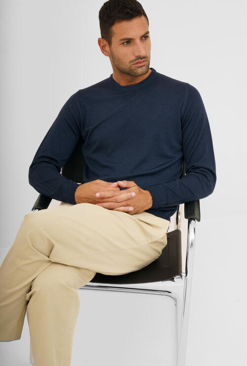 Girocollo tinto in capo Blu