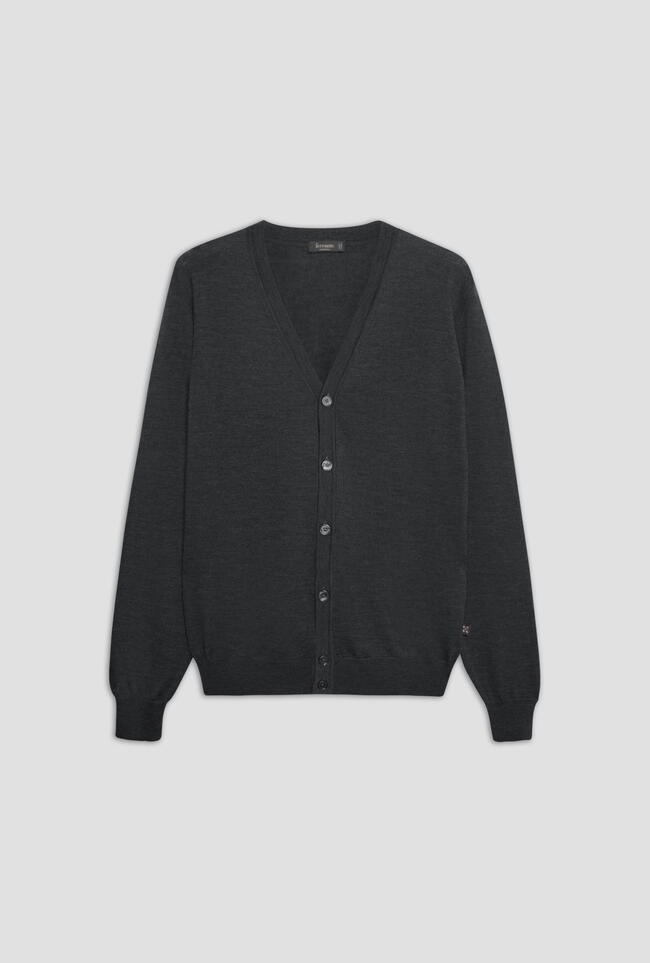 Cardigan in pura lana pettinata ESSENTIAL - Ferrante | img vers.1300x/