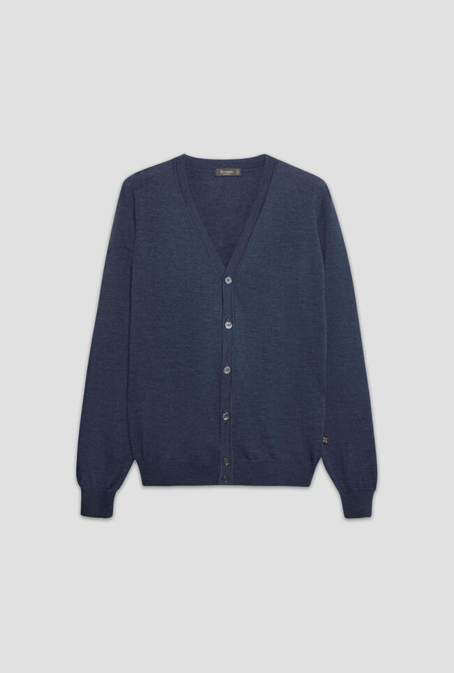 Cardigan in pura lana pettinata ESSENTIAL - Ferrante | img vers.1300x/
