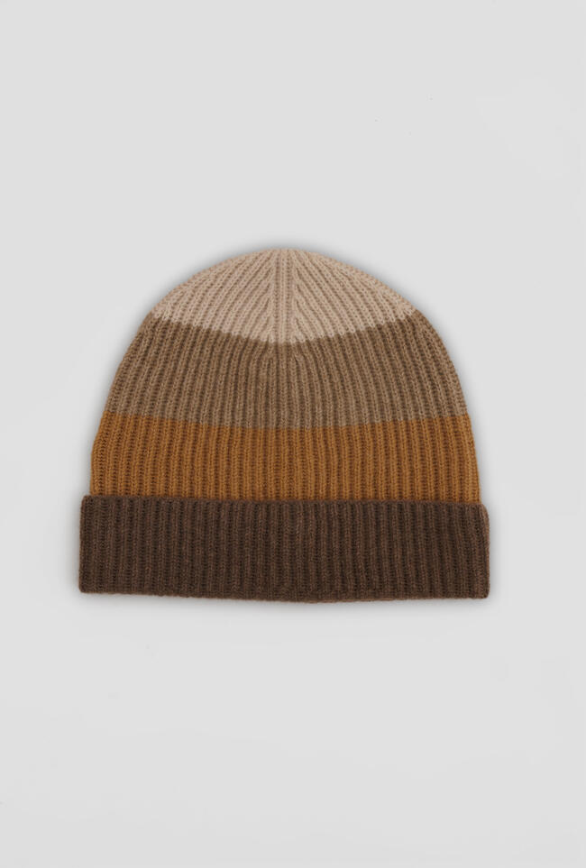 Cappello rigato in puro Cashmere ROYAL RED - Ferrante | img vers.1300x/