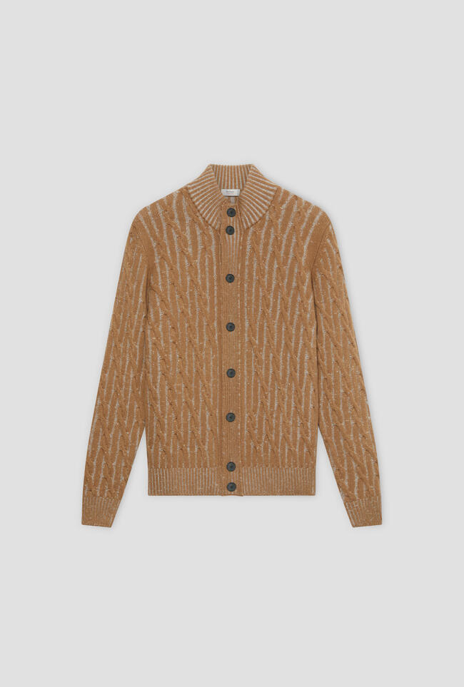 Giacca vanisè a trecce in misto cashmere ROYAL RED - Ferrante | img vers.1300x/