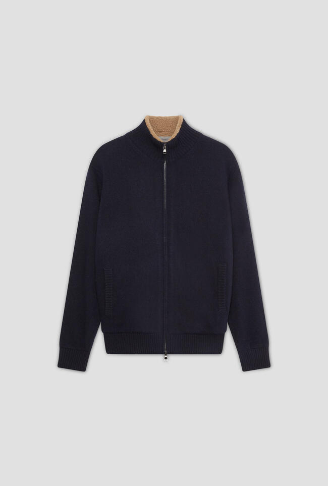 Giubbino in maglia con eco-pelliccia bouclè MAIN - Ferrante | img vers.1300x/