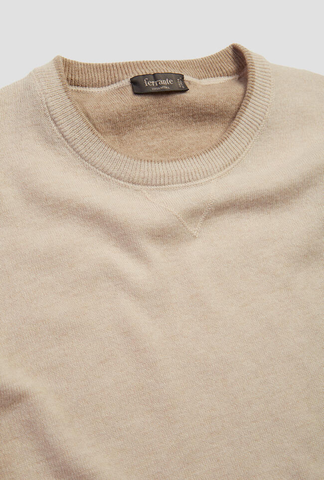 Felpa in maglia girocollo in lana cardata ESSENTIAL - Ferrante | img vers.1300x/