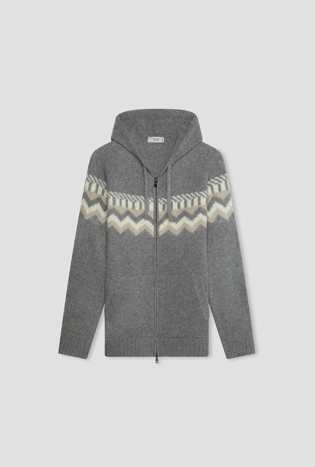 Felpa misto cashmere jaquard ROYAL RED - Ferrante | img vers.1300x/