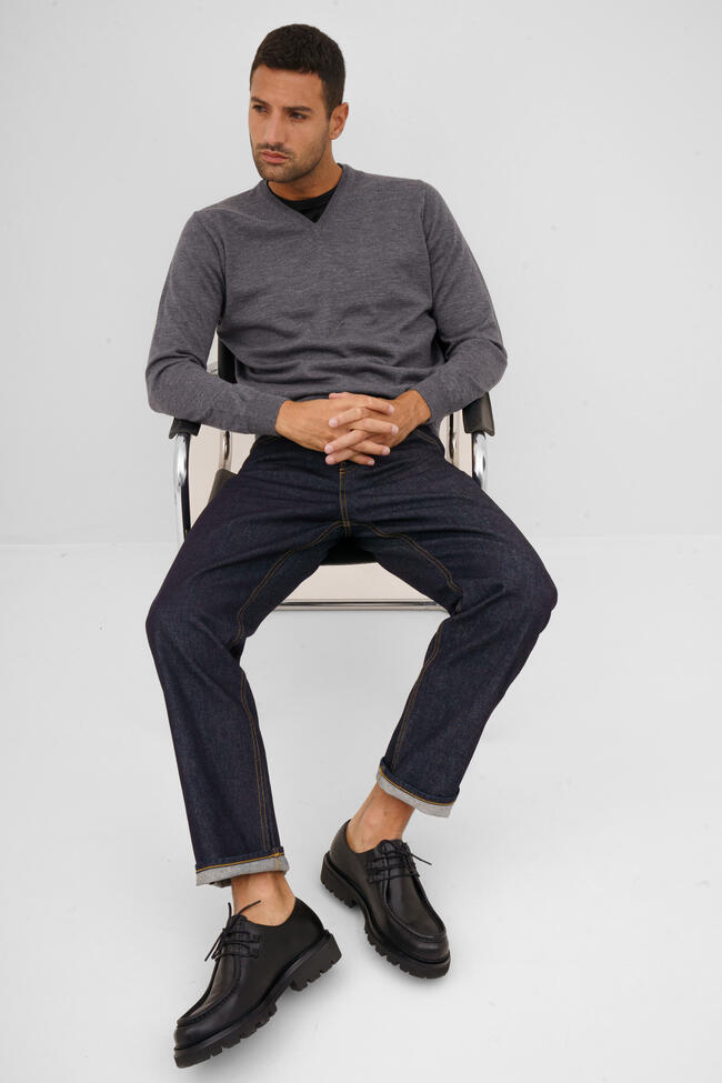 Pullover in pura lana pettinata ESSENTIAL - Ferrante | img vers.1300x/