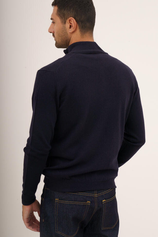 Serafino zip in lana cardata ESSENTIAL - Ferrante | img vers.1300x/