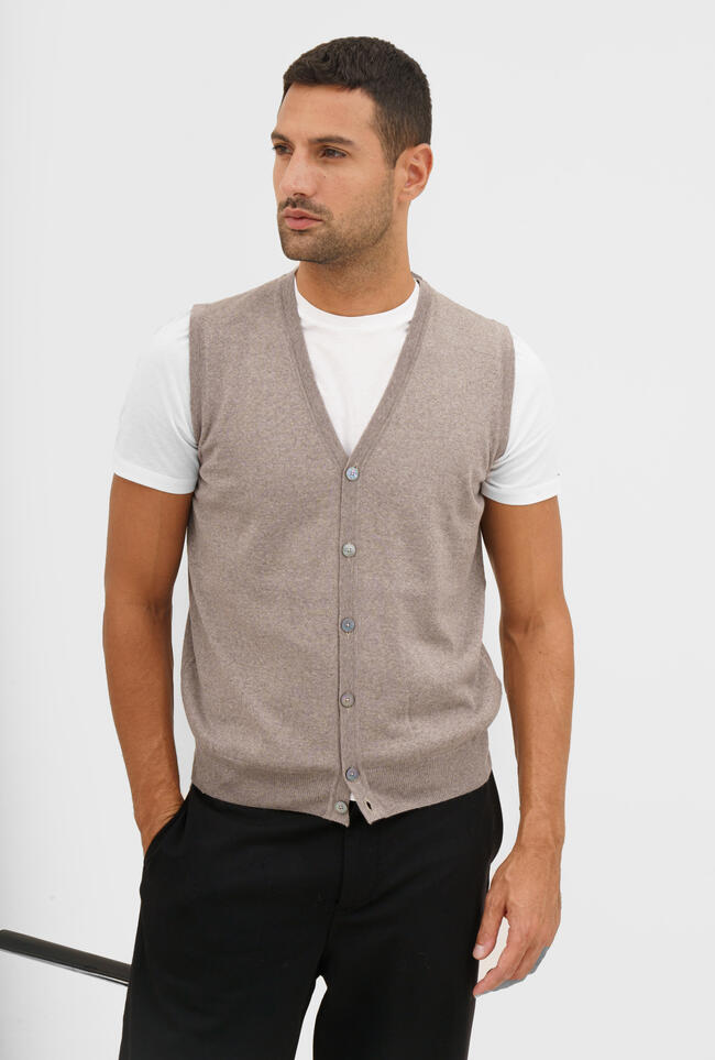 Gilet in pura lana pettinata ESSENTIAL - Ferrante | img vers.1300x/