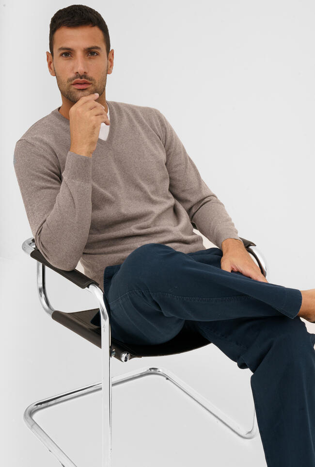 Pullover in pura lana pettinata ESSENTIAL - Ferrante | img vers.1300x/