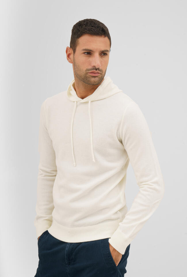 Felpa con cappuccio in lana cardata ESSENTIAL - Ferrante | img vers.1300x/
