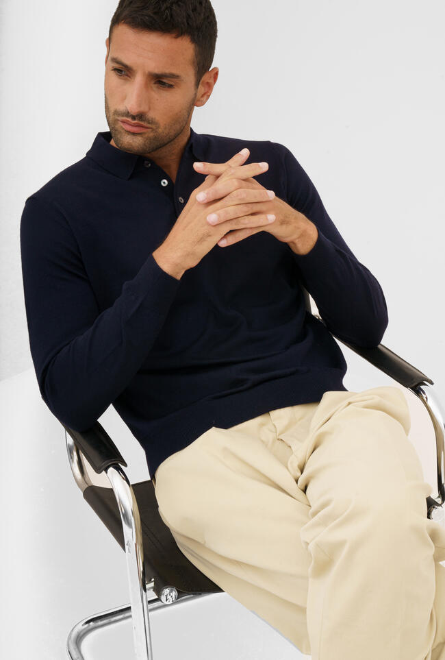 Polo in pura lana pettinata ESSENTIAL - Ferrante | img vers.1300x/