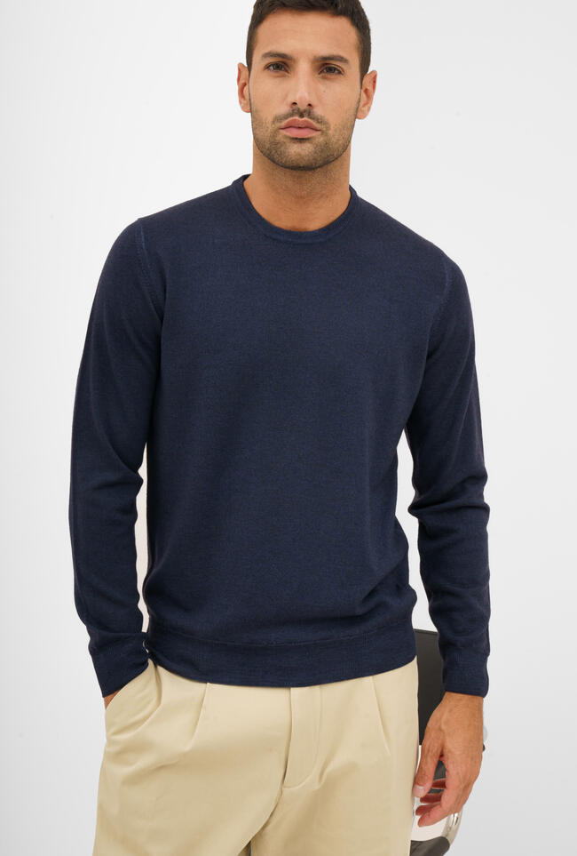 Girocollo tinto in capo ESSENTIAL - Ferrante | img vers.1300x/