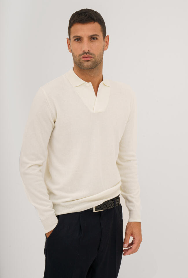 Polo senza bottoni in lana cardata MAIN - Ferrante | img vers.1300x/